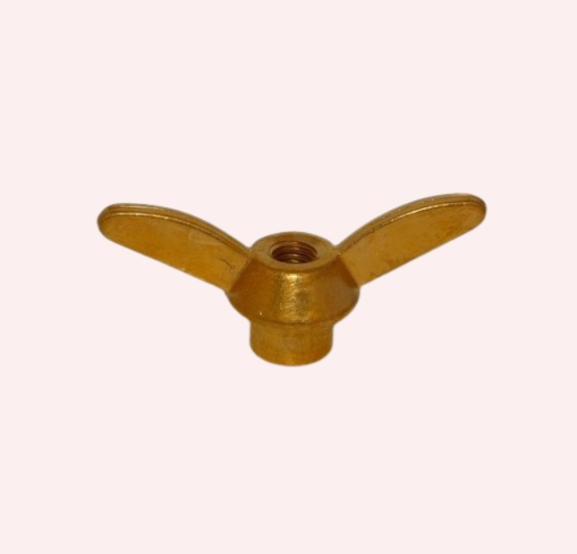 Brass Butterfly Wing Nuts Double Wing Design, Ergonomic Hand Tightening Nuts for Quick Assembly Disassembly in Industrial and Furniture Applications